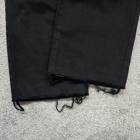 NYDJ Chloe Capri Black Jeans Raw Hem Lift Tuck Tummy Control - Picture 4 of 10